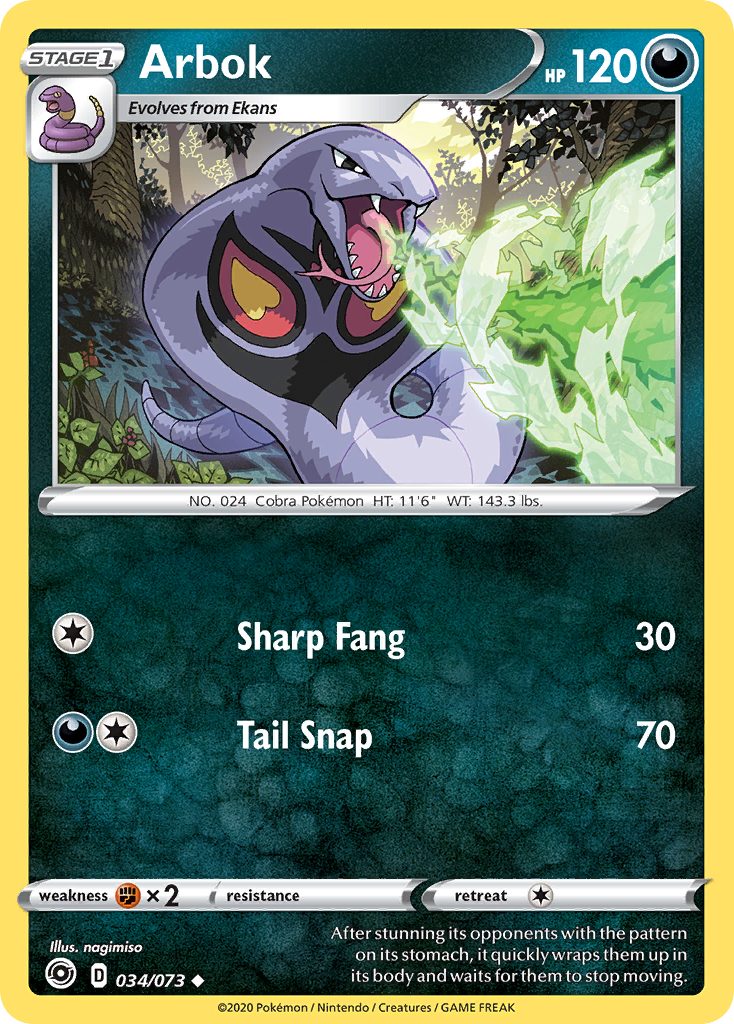 Arbok (034/073) [Sword & Shield: Champion's Path] | Arkham Games and Comics