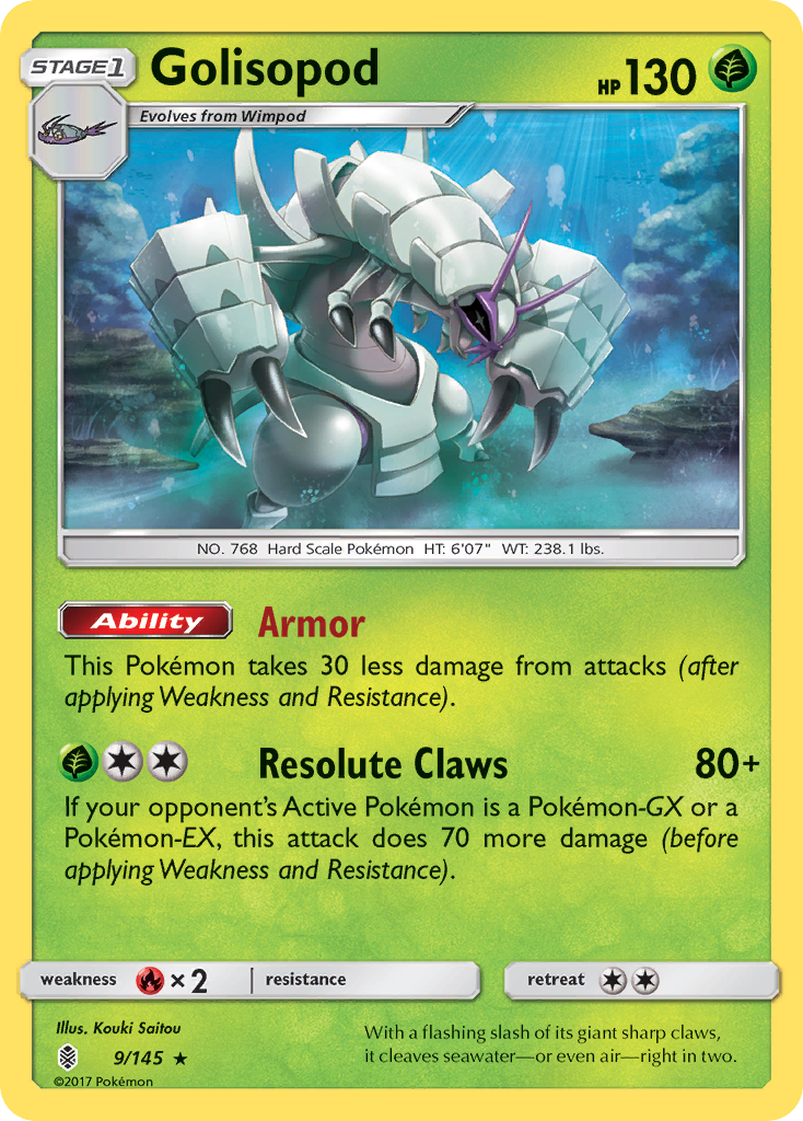 Golisopod (9/145) [Sun & Moon: Guardians Rising] | Arkham Games and Comics