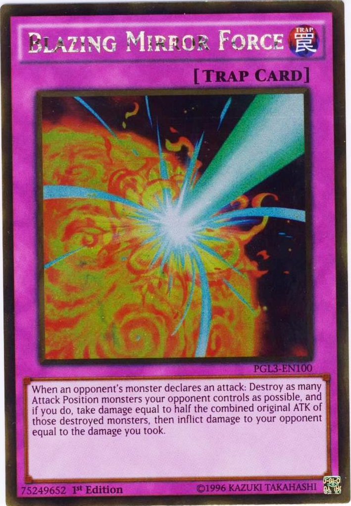 Blazing Mirror Force [PGL3-EN100] Gold Rare | Arkham Games and Comics