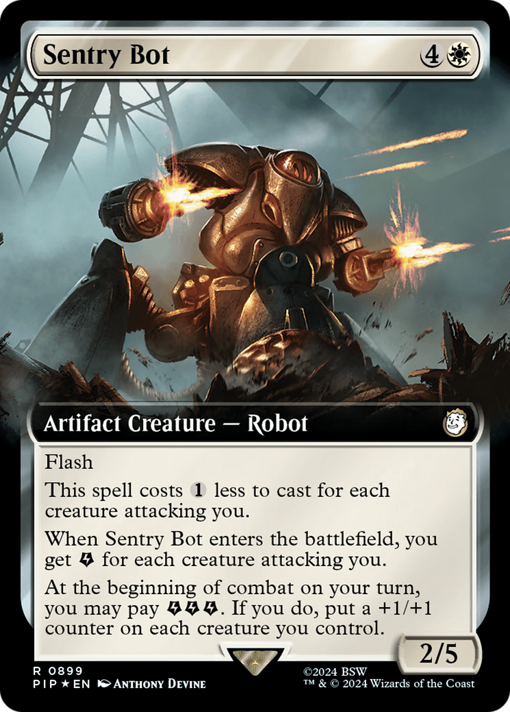 Sentry Bot (Extended Art) (Surge Foil) [Fallout] | Arkham Games and Comics