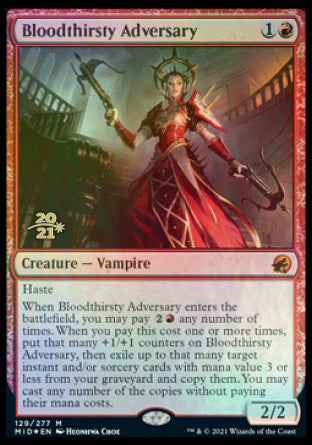 Bloodthirsty Adversary [Innistrad: Midnight Hunt Prerelease Promos] | Arkham Games and Comics