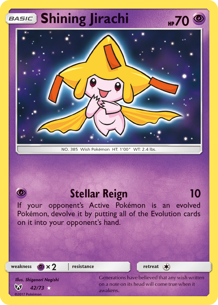 Shining Jirachi (42/73) [Sun & Moon: Shining Legends] | Arkham Games and Comics