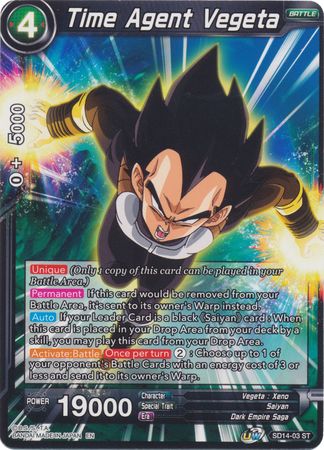 Time Agent Vegeta (Starter Deck - Saiyan Wonder) [SD14-03] | Arkham Games and Comics