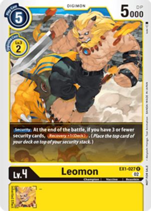 Leomon [EX1-027] (X Record Pre-Release Tournament) [X Record Pre-Release Promos] | Arkham Games and Comics