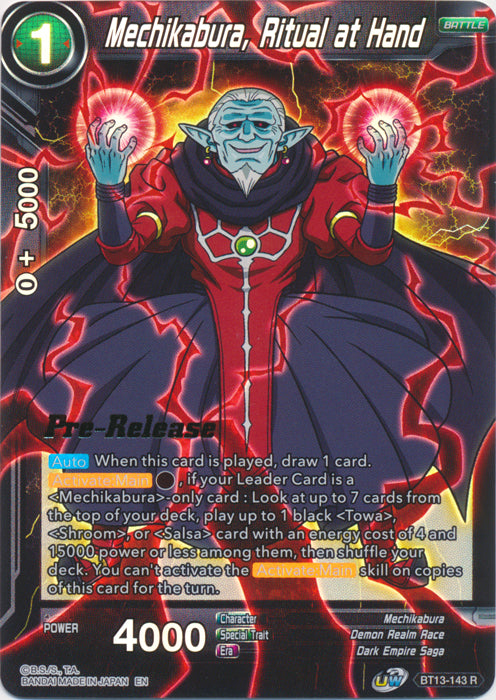 Mechikabura, Ritual at Hand (BT13-143) [Supreme Rivalry Prerelease Promos] | Arkham Games and Comics