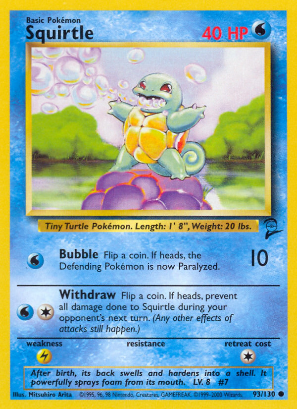 Squirtle (93/130) [Base Set 2] | Arkham Games and Comics
