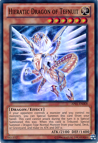 Hieratic Dragon of Tefnuit [AP01-EN008] Super Rare | Arkham Games and Comics