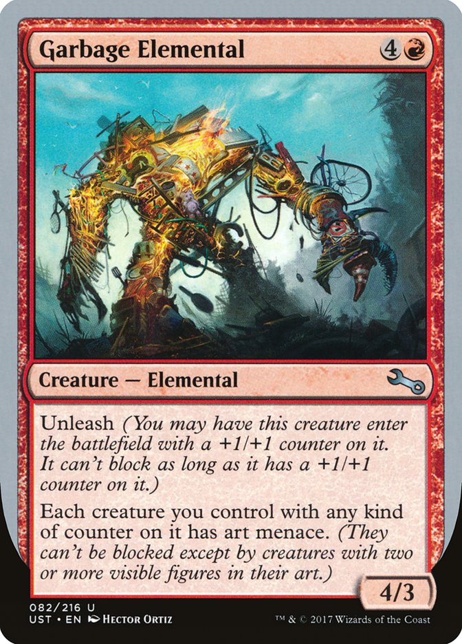 Garbage Elemental (4/3 Creature) [Unstable] | Arkham Games and Comics