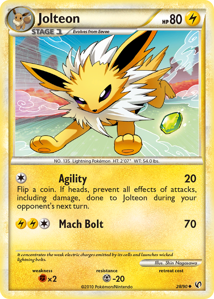 Jolteon (28/90) [HeartGold & SoulSilver: Undaunted] | Arkham Games and Comics