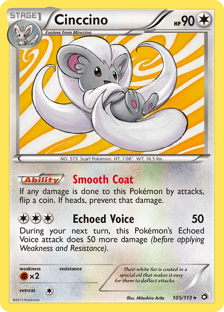 Cinccino (105/113) [Black & White: Legendary Treasures] | Arkham Games and Comics