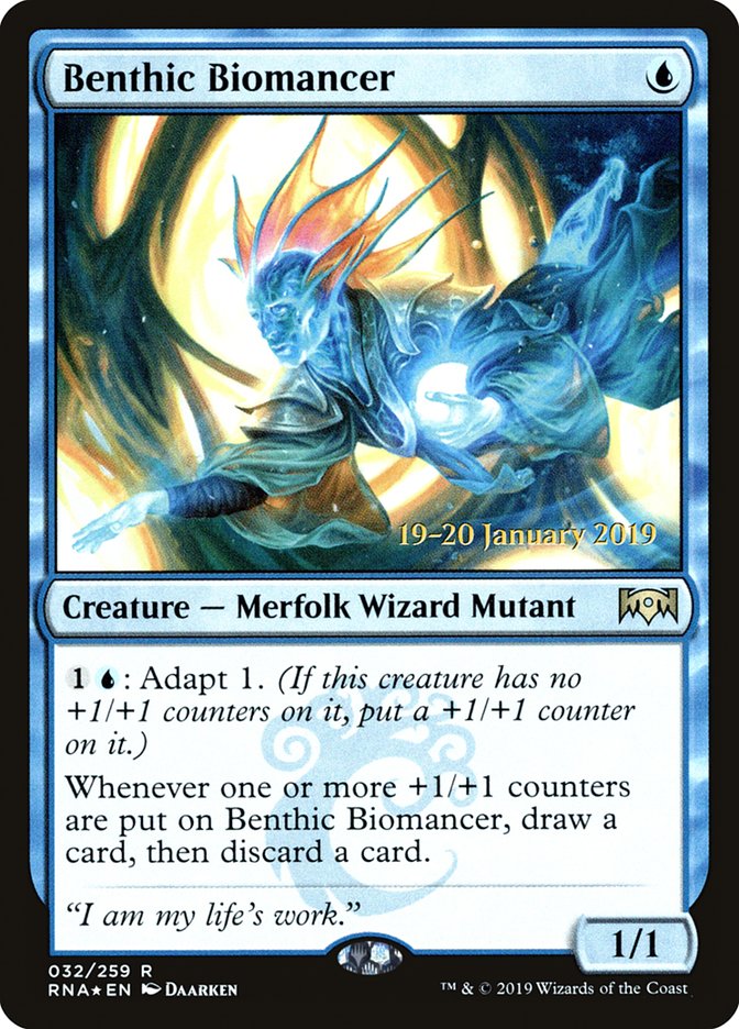 Benthic Biomancer [Ravnica Allegiance Prerelease Promos] | Arkham Games and Comics