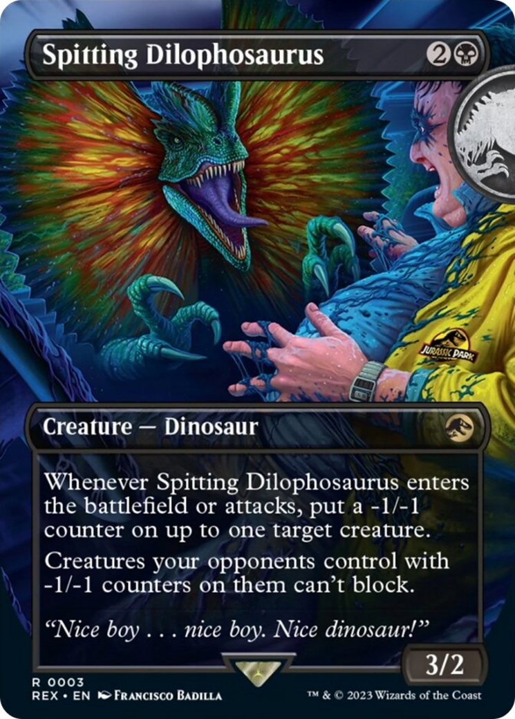 Spitting Dilophosaurus (Borderless) [Jurassic World Collection] | Arkham Games and Comics