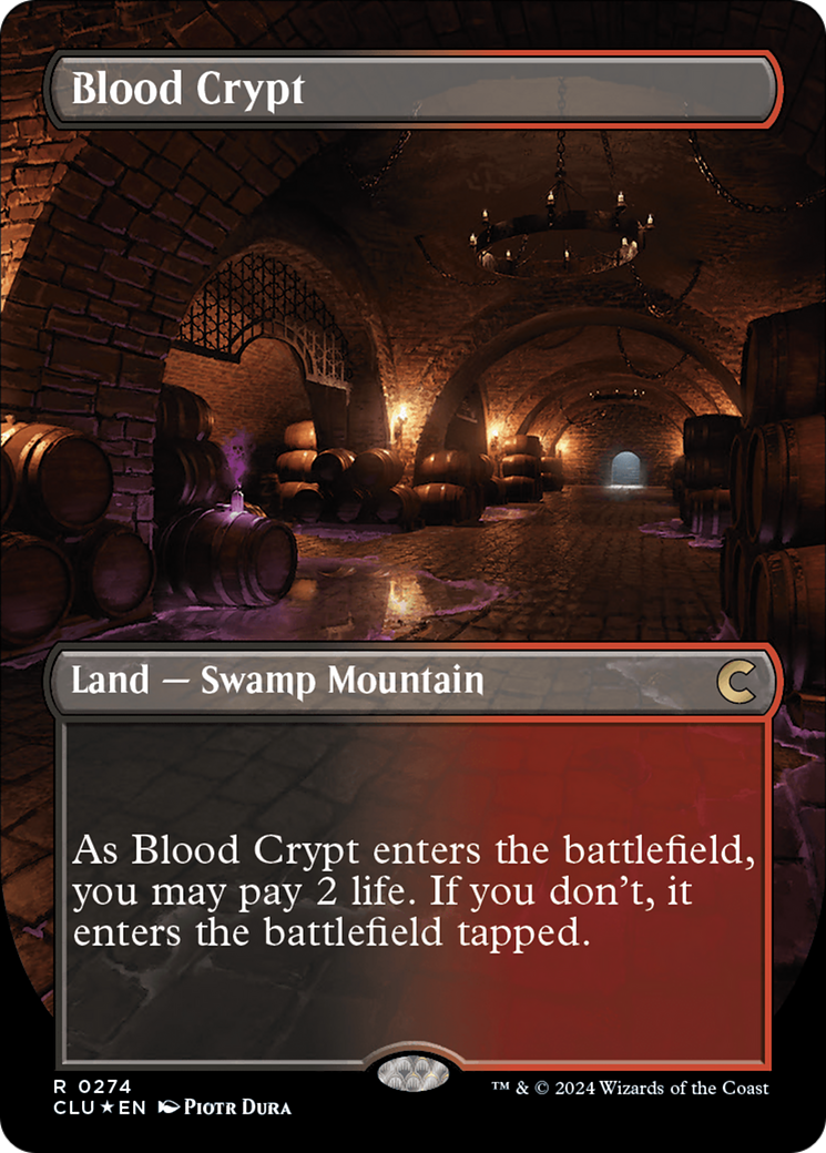 Blood Crypt (Borderless) [Ravnica: Clue Edition] | Arkham Games and Comics