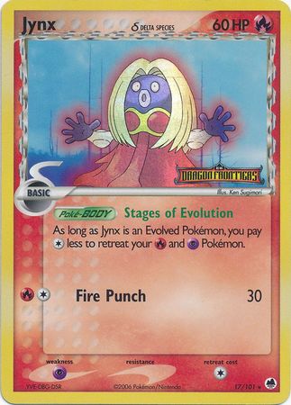 Jynx (17/101) (Delta Species) (Stamped) [EX: Dragon Frontiers] | Arkham Games and Comics