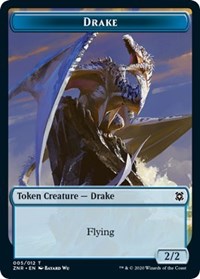 Drake // Goblin Construct Double-sided Token [Zendikar Rising Tokens] | Arkham Games and Comics