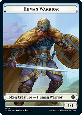 Insect // Human Warrior Double-Sided Token [Starter Commander Decks] | Arkham Games and Comics