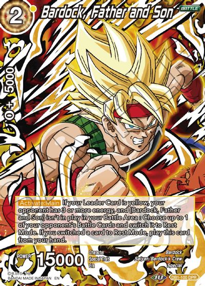 Bardock, Father and Son (Reprint) (DB1-100) [Battle Evolution Booster] | Arkham Games and Comics