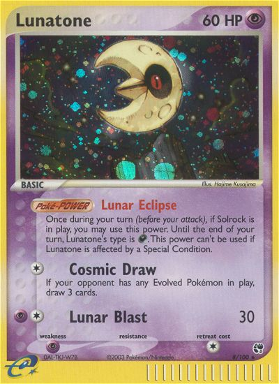 Lunatone (8/100) [EX: Sandstorm] | Arkham Games and Comics