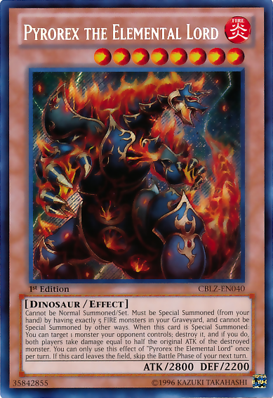 Pyrorex the Elemental Lord [CBLZ-EN040] Secret Rare | Arkham Games and Comics