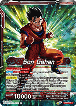 Son Gohan // Son Gohan, the Power of Duty (BT14-001) [Cross Spirits] | Arkham Games and Comics