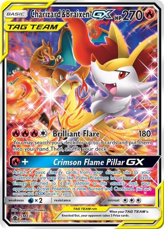 Charizard & Braixen GX (SM230) (Jumbo Card) [Sun & Moon: Black Star Promos] | Arkham Games and Comics