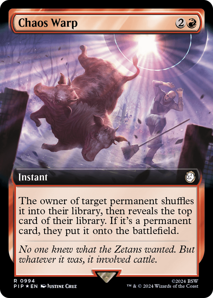 Chaos Warp (Extended Art) (Surge Foil) [Fallout] | Arkham Games and Comics