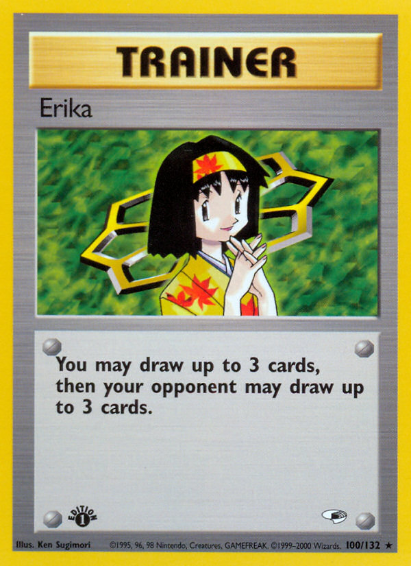 Erika (100/132) [Gym Heroes 1st Edition] | Arkham Games and Comics