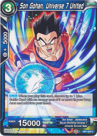 Son Gohan, Universe 7 United (DB1-023) [Dragon Brawl] | Arkham Games and Comics