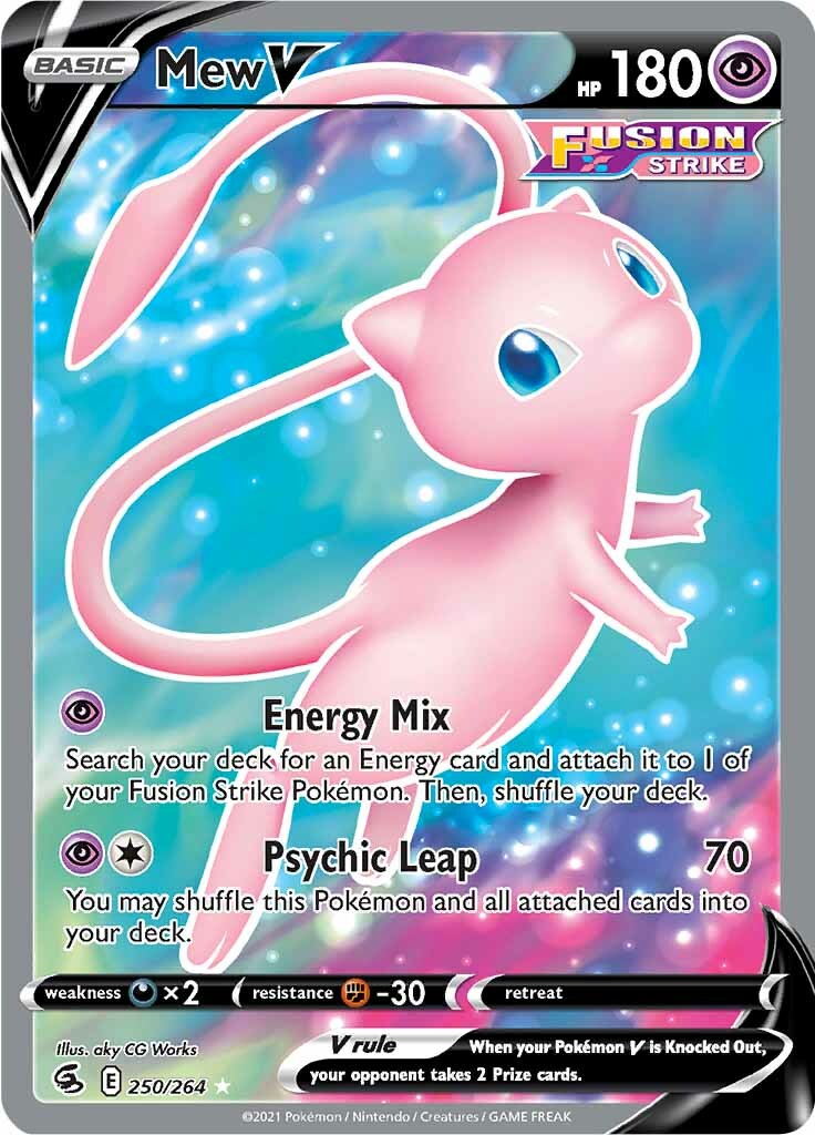 Mew V (250/264) [Sword & Shield: Fusion Strike] | Arkham Games and Comics