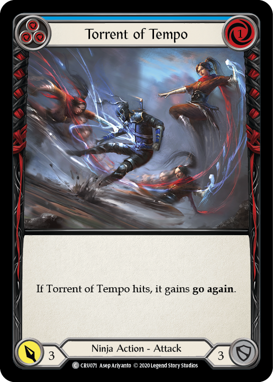 Torrent of Tempo (Blue) [CRU071] (Crucible of War)  1st Edition Rainbow Foil | Arkham Games and Comics