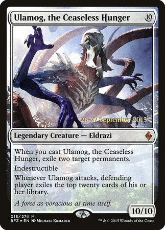 Ulamog, the Ceaseless Hunger [Battle for Zendikar Promos] | Arkham Games and Comics