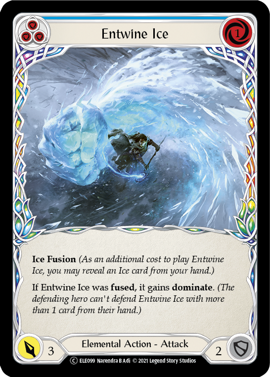 Entwine Ice (Blue) [U-ELE099] (Tales of Aria Unlimited)  Unlimited Rainbow Foil | Arkham Games and Comics