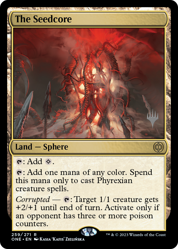 The Seedcore (Promo Pack) [Phyrexia: All Will Be One Promos] | Arkham Games and Comics