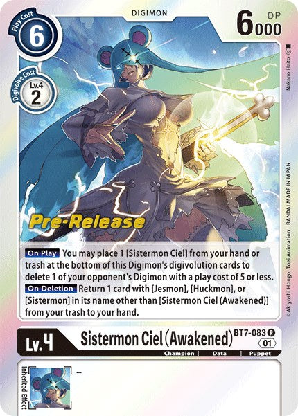 Sistermon Ciel (Awakened) [BT7-083] [Next Adventure Pre-Release Cards] | Arkham Games and Comics