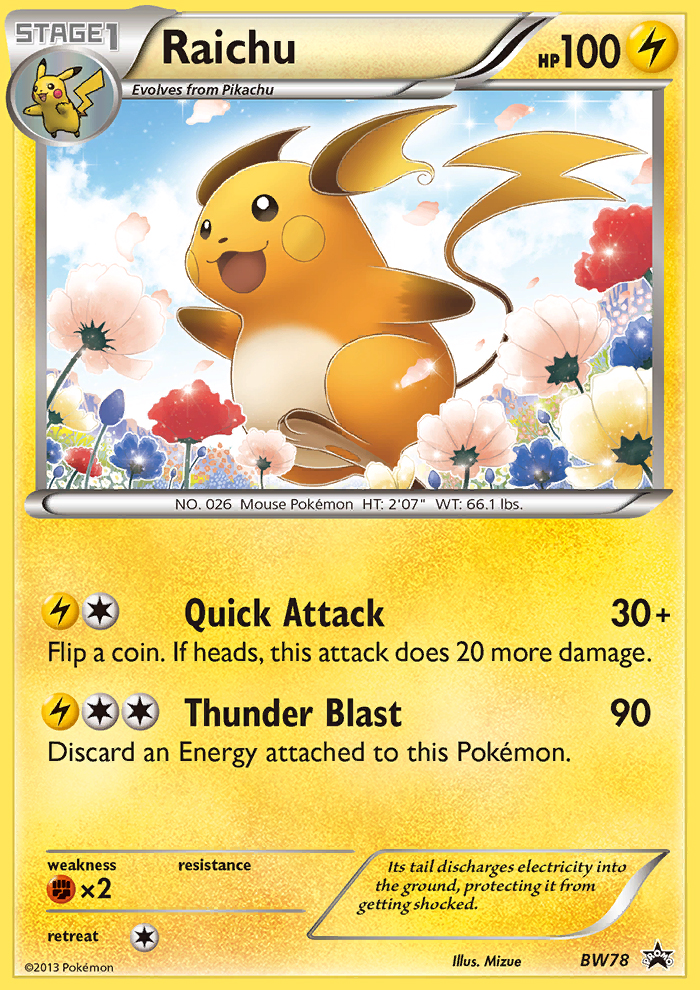 Raichu (BW78) [Black & White: Black Star Promos] | Arkham Games and Comics