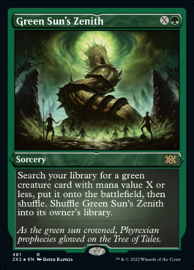 Green Sun's Zenith (Foil Etched) [Double Masters 2022] | Arkham Games and Comics