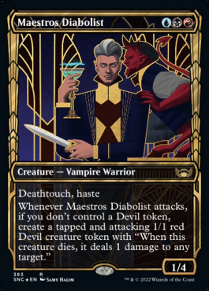 Maestros Diabolist (Showcase Golden Age Gilded Foil) [Streets of New Capenna] | Arkham Games and Comics