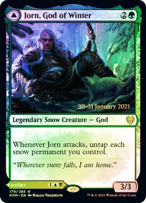 Jorn, God of Winter // Kaldring, the Rimestaff   [Kaldheim Prerelease Promos] | Arkham Games and Comics