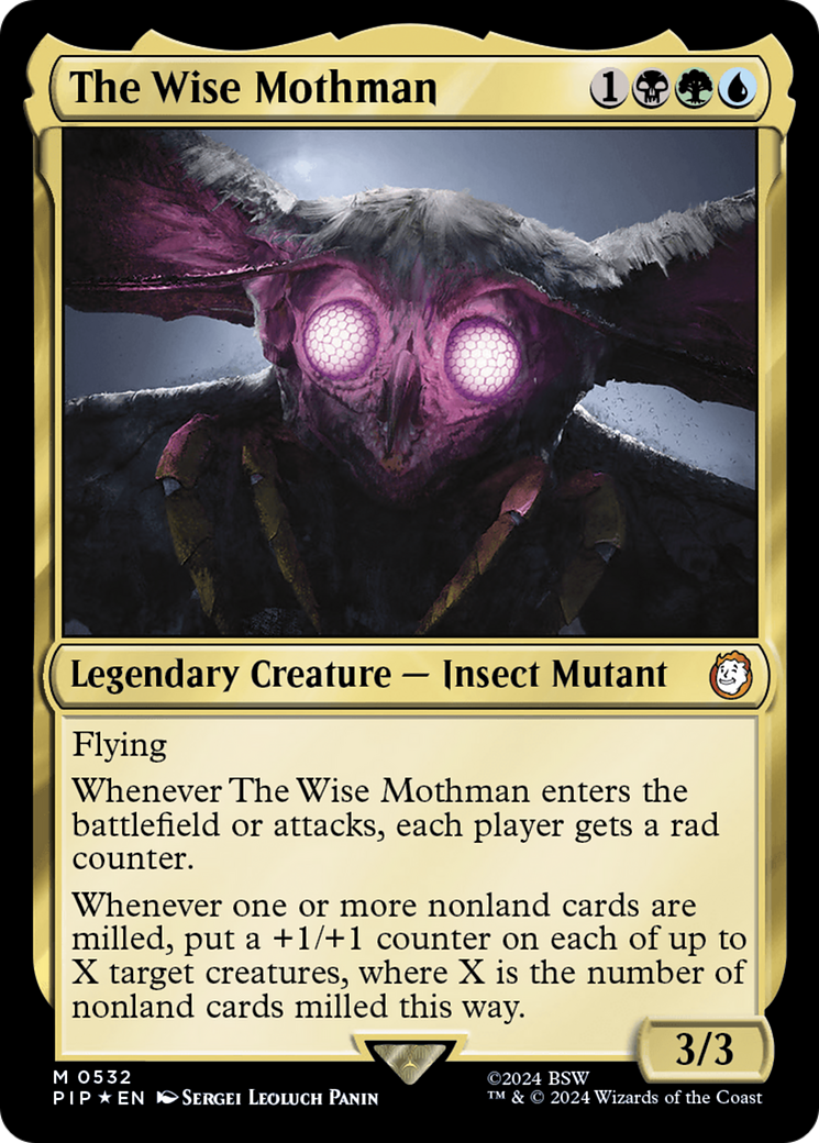 The Wise Mothman (Surge Foil) [Fallout] | Arkham Games and Comics