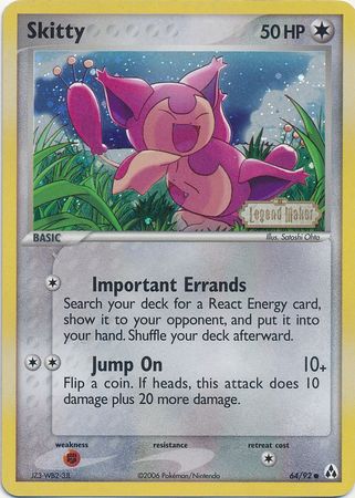 Skitty (64/92) (Stamped) [EX: Legend Maker] | Arkham Games and Comics