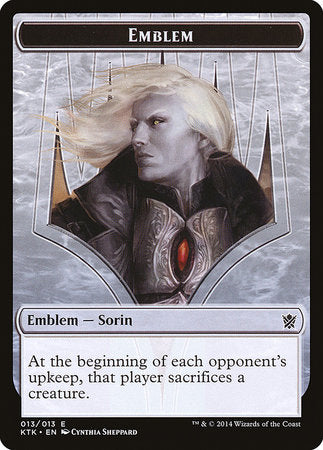 Emblem - Sorin, Solemn Visitor [Khans of Tarkir Tokens] | Arkham Games and Comics