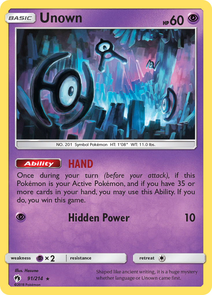 Unown (91/214) [Sun & Moon: Lost Thunder] | Arkham Games and Comics