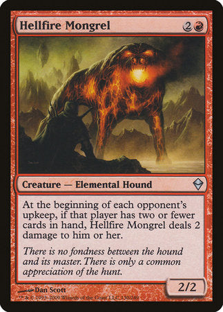Hellfire Mongrel [Zendikar] | Arkham Games and Comics
