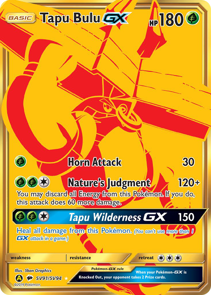 Tapu Bulu GX (SV91/SV94) [Sun & Moon: Hidden Fates - Shiny Vault] | Arkham Games and Comics