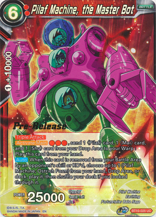 Pilaf Machine, the Master Bot (BT10-025) [Rise of the Unison Warrior Prerelease Promos] | Arkham Games and Comics