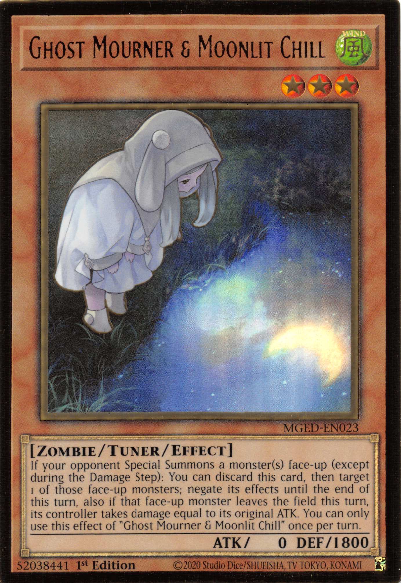 Ghost Mourner & Moonlit Chill (Alternate Art) [MGED-EN023] Gold Rare | Arkham Games and Comics