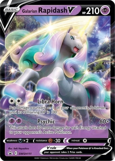 Galarian Rapidash V (SWSH111) [Sword & Shield: Black Star Promos] | Arkham Games and Comics