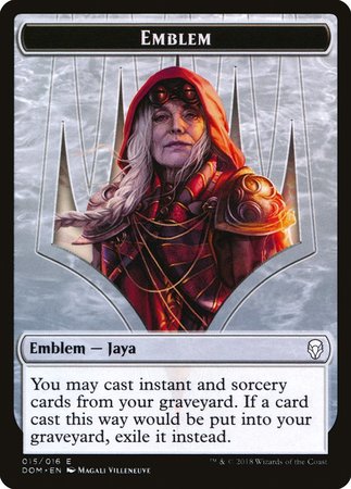 Emblem - Jaya Ballard [Dominaria Tokens] | Arkham Games and Comics