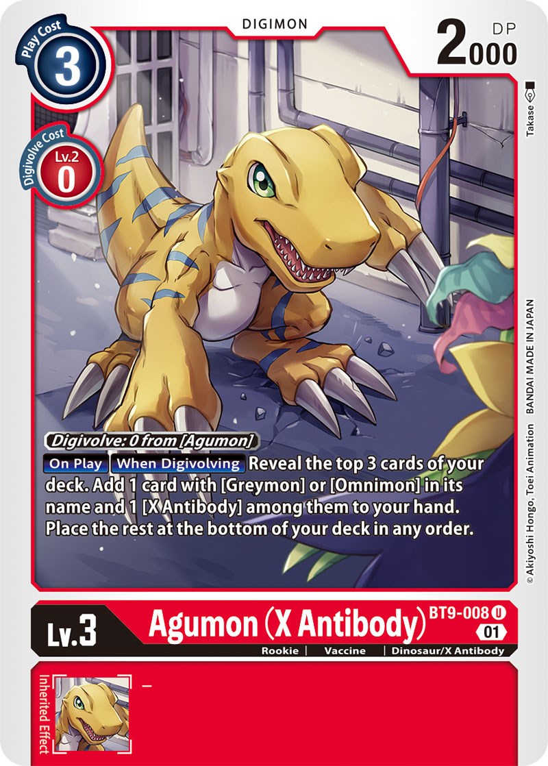 Agumon (X Antibody) [BT9-008] [X Record] | Arkham Games and Comics