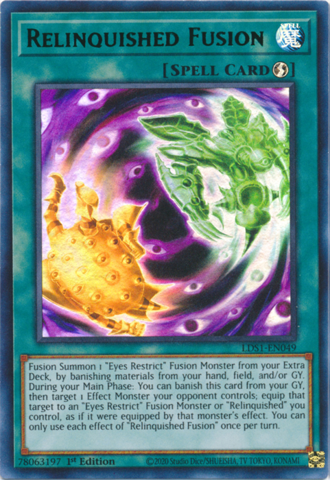 Relinquished Fusion (Green) [LDS1-EN049] Ultra Rare | Arkham Games and Comics